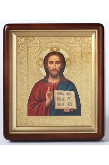 Икона Господь Вседержитель 28,5*24,5 см тиснение арт скИ-044-1