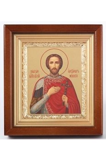 Икона Александр Невский 18,5*16,5 см