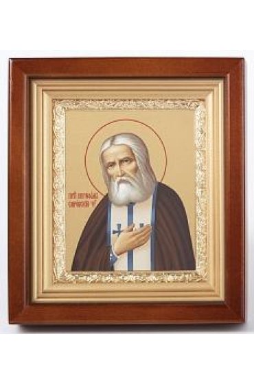 Икона Серафим Саровский 18,5*16,5 см арт скИ-151