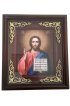 Икона Господь Вседержитель в киоте под стеклом 23,5 на 20,5 см, арт КИоИ-04