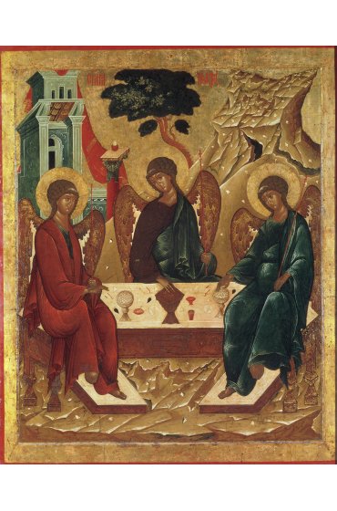 Икона Троица Ветхозаветная (копия старинной), арт STO-150