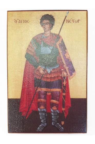 Икона Нестор Солунский (копия старинной), арт STO-30