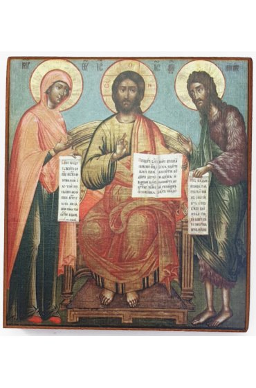 Икона Спаситель, Богородица, Иоанн Креститель (копия старинной), арт STO-393