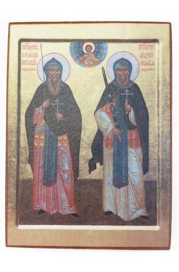 Икона Александр Пересвет и Андрей Ослябля (копия старинной), арт STO-652