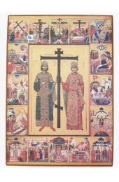 Икона Константин и Елена Святые (копия старинной), арт STO-694