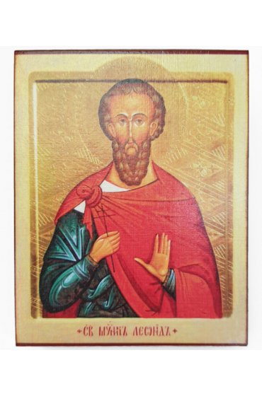 Икона Леонид Коринфский (копия старинной), арт STO-723