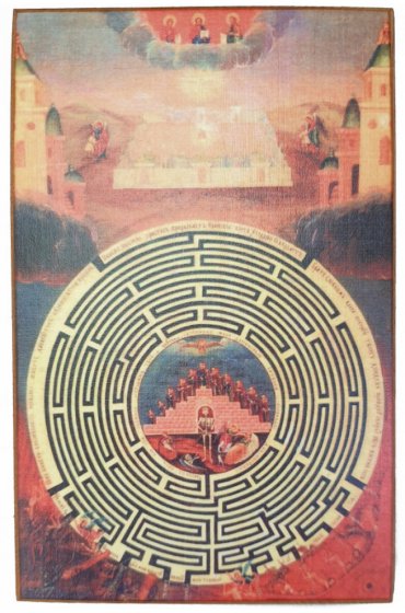 Икона Духовный лабиринт (копия старинной), арт STO-784