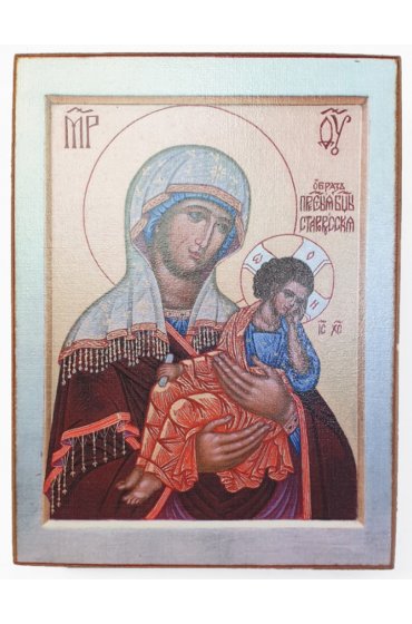 Икона Божьей Матери Старорусская (копия старинной), арт STO-838