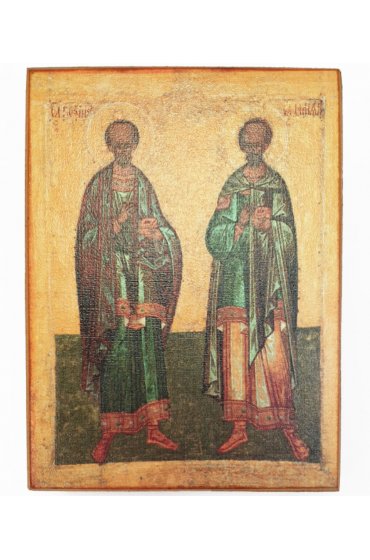 Икона Косьма и Дамиан (копия старинной), арт STO-910