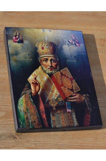 Икона Николай Чудотворец (копия старинной), арт STO-074