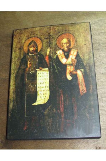 Икона Кирилл и Мефодий (копия старинной) арт STO-216