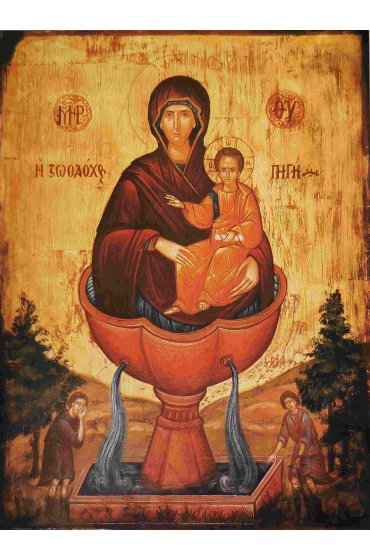 Икона Божья Матерь Живоносный Источник (копия старинной), арт STO-297