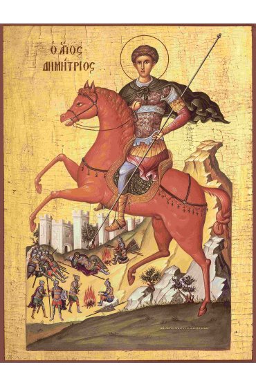 Икона Дмитрий Солунский (копия старинной), арт STO-327