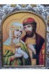 Икона Петр и Феврония 14x18 в серебряном окладе, арт вк-1089