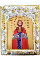 Икона Феодор Черниговский 14x18 см в серебряном окладе, арт вк-1003