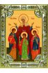 Икона Вера, Надежда, Любовь и их матерь София серебро 18 х 24 со стразами, арт вк-1016