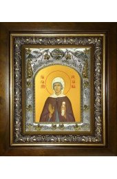 Икона Мелания Римляныня, 14x18 см, в деревянном киоте 20х24 см, арт вк-1069