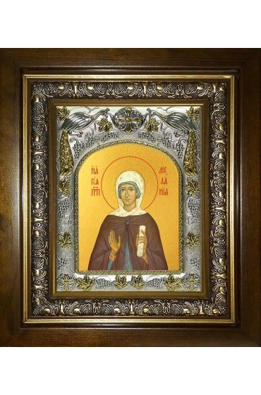 Икона Мелания Римляныня, 14x18 см, в деревянном киоте 20х24 см, арт вк-1069