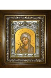 Икона Параскева-Петка Сербская, 14x18 см, в деревянном киоте 20х24 см, арт вк-1070