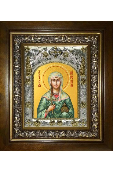 Икона Миропия Хиосская, 14x18 см, в деревянном киоте 20х24 см, арт вк-1071