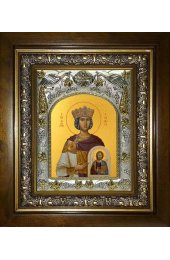 Икона Феодора Цареградская, 14x18 см, в деревянном киоте 20х24 см, арт вк-1081