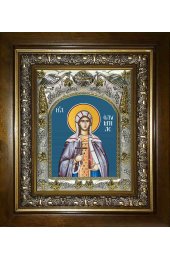 Икона Олимпиада Константинопольская, 14x18 см, в деревянном киоте 20х24 см, арт вк-1116