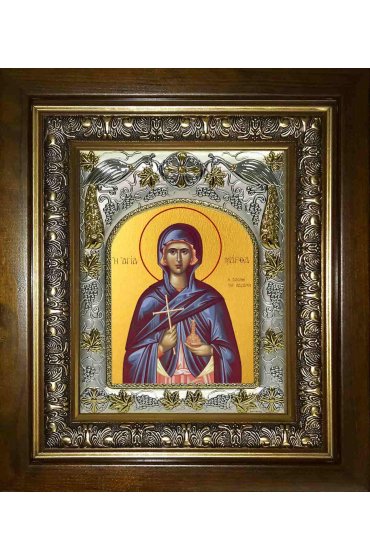 Икона Марфа Вифанская, 14x18 см, в деревянном киоте 20х24 см, арт вк-1119