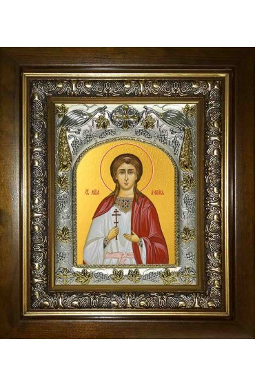 Икона Любовь мученица, 14x18 см, в деревянном киоте 20х24 см, арт вк-1124