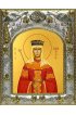Икона Елена Сербская 14x18 в серебряном окладе, арт вк-1212