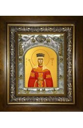 Икона Елена Сербская, 14x18 см, в деревянном киоте 20х24 см, арт вк-1261