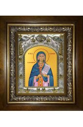 Икона Евфимия Всехвальная, 14x18 см, в деревянном киоте 20х24 см, арт вк-1278