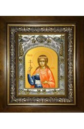 Икона Василисса Никомидийская, 14x18 см, в деревянном киоте 20х24 см, арт вк-1279