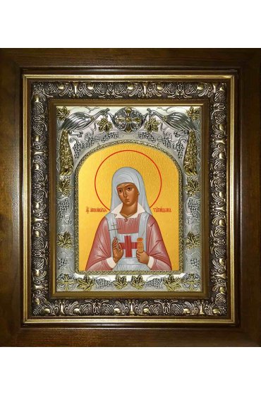 Икона Аполлинария Тупицына, 14x18 см, в деревянном киоте 20х24 см, арт вк-1289