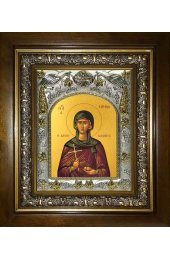 Икона Ирина Каппадокийская, 14x18 см, в деревянном киоте 20х24 см, арт вк-1290