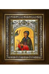 Икона Евфросиния Суздальская, 14x18 см, в деревянном киоте 20х24 см, арт вк-1300