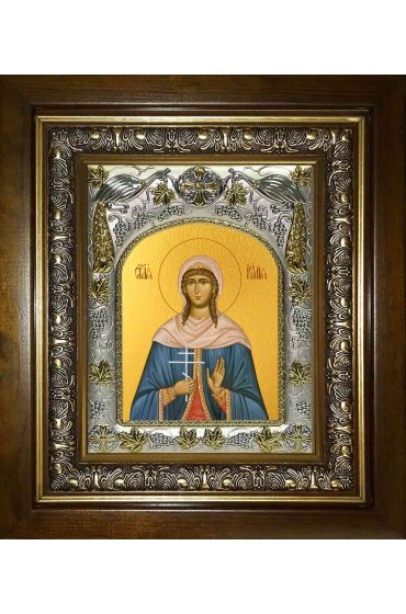 Икона Юлия Анкирская, 14x18 см, в деревянном киоте 20х24 см, арт вк-1308