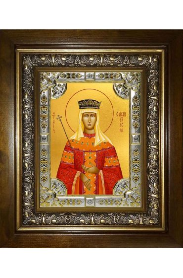 Икона Елена Сербская, 18x24 см, со стразами, в деревянном киоте, арт вк-1363