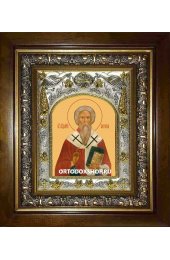 Икона Антипа Пергамский, 14x18 см, в деревянном киоте 20х24 см, арт вк-1516