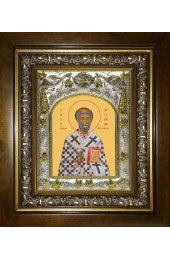 Икона Августин блаженный, 14x18 см, в деревянном киоте 20х24 см, арт вк-1538