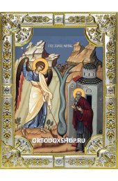 Икона Архип Херотопский серебро 18 х 24 со стразами, арт вк-1589