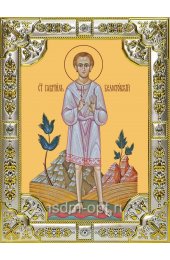 Икона Гавриил Белостокский серебро 18 х 24 со стразами, арт вк-1594