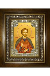Икона Бидзина мученик, 18x24 см, со стразами, в деревянном киоте, арт вк-1608