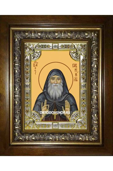 Икона Гавриил Ургебадзе, 18x24 см, со стразами, в деревянном киоте, арт вк-1641