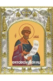 Икона Давид царь и пророк 14x18 в серебряном окладе, арт вк-1665