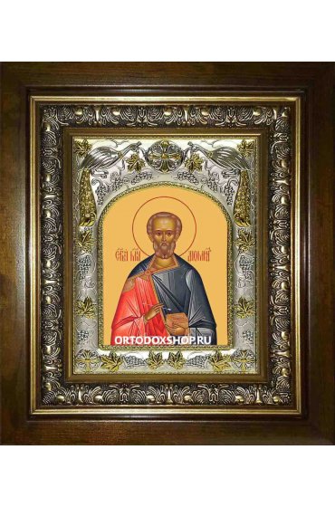 Икона Диомид Тарсянин, 14x18 см, в деревянном киоте 20х24 см, арт вк-1765
