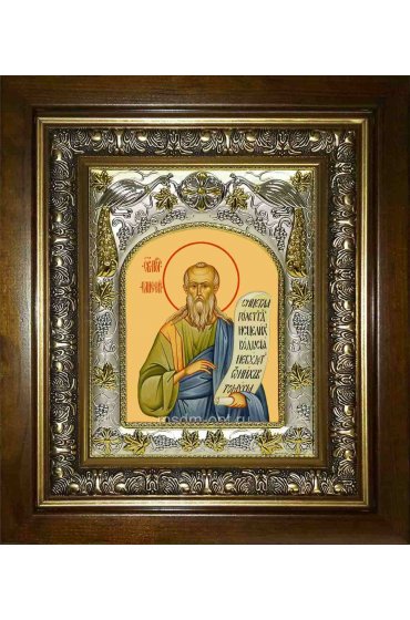 Икона Елисей пророк, 14x18 см, в деревянном киоте 20х24 см, арт вк-1778