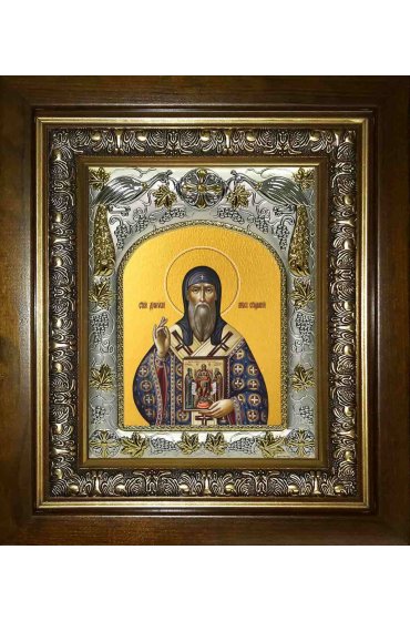 Икона Дионисий Суздальский, 14x18 см, в деревянном киоте 20х24 см, арт вк-1792