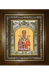 Икона Геннадий Новгородский, 14x18 см, в деревянном киоте 20х24 см, арт вк-1795