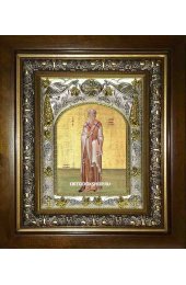 Икона Иерофей преподобный, 14x18 см, в деревянном киоте 20х24 см, арт вк-1797