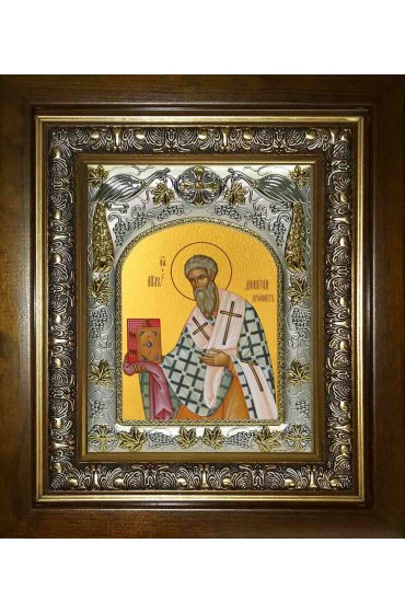 Икона Дионисий Ареопагит, 14x18 см, в деревянном киоте 20х24 см, арт вк-1802